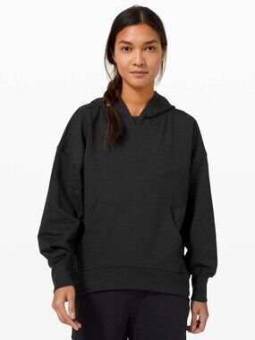 Lululemon LA Back in Action Hoodie Black Confetti Relaxed Fit